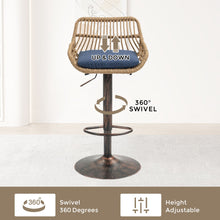 Load image into Gallery viewer, Modern Swivel Bar Stools Adjustable Counter Chairs With Footrest (Set of 2)