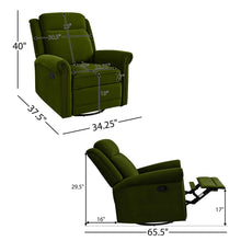 Load image into Gallery viewer, 360 Degrees Swivel Recliner Manual Rocking Recliner Home With Adjustable Backrest
