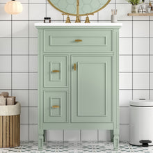 Load image into Gallery viewer, Bathroom Vanity With Sink, Flip Drawer, 2 Drawers, Adjustable Shelf