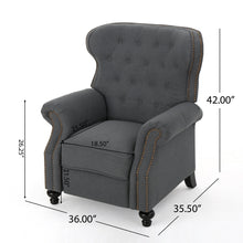 Load image into Gallery viewer, Accented Push Back Recliner Chair With Rolled Arms, Enjoy Cocooning Comfort