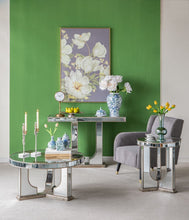 Load image into Gallery viewer, Large Mirrored Dining Table With Elegant Floral Design And - Silver Multi