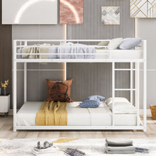 Load image into Gallery viewer, Metal Bunk Bed, Low Bunk Bed With Ladder