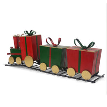 Load image into Gallery viewer, Festive Train Decor With Gift Shaped Carriages - Red