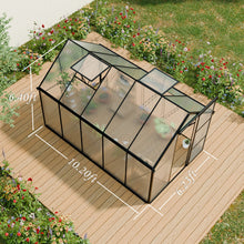 Load image into Gallery viewer, Polycarbonate house Raised Base And Anchor Aluminum Heavy Duty Walk-In houses For Outdoor Backyard In All Season