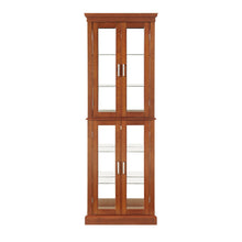Load image into Gallery viewer, Curio Cabinet Lighted Curio Diapaly Cabinet With Adjustable Shelves And Mirrored Back Panel, Tempered Glass Doors (6 Tier), (E26 Light Bulb Not Included)