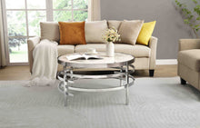 Load image into Gallery viewer, Elegant Round Table With Sintered Stone Top & Sturdy Metal Frame