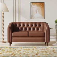 Load image into Gallery viewer, Sophisticated Loveseat With Diamond Stitched Detailing