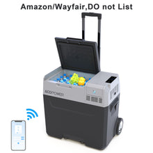 Load image into Gallery viewer, Car Freezer Portable Refrigerator Freezer With App Control And 6'' Off-Road Wheels, 12V, 45W Cooler Freezer, Low Noice