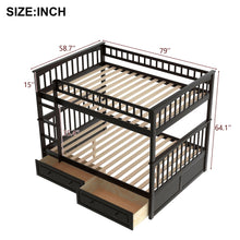 Load image into Gallery viewer, Bunk Bed With Drawers, Convertible Design
