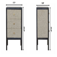 Load image into Gallery viewer, Nightstand, 3 Drawer - Black