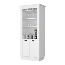 Load image into Gallery viewer, Bar Cabinet With Wine Storage - White
