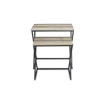 Load image into Gallery viewer, Solid Wood Frame Nested Tables (Set of 2) - Brown / Black
