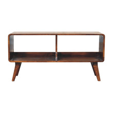 Load image into Gallery viewer, Curved Double Slot Media Unit - Dark Brown