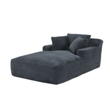 Load image into Gallery viewer, Oversized Chaise Lounge Chair Indoor For Living Room - Dark Gray