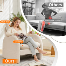 Load image into Gallery viewer, Modern Sherpa Upholstered Accent Chair, Comfortable Living Room Armchair, Lounge Chair For Bedroom, And Office