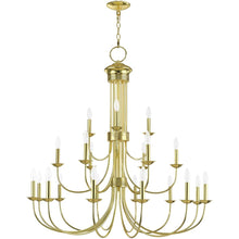 Load image into Gallery viewer, 44" Multi Light Dimmable Chandelier With Shades - Brass