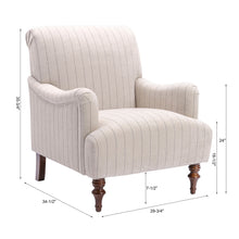 Load image into Gallery viewer, Sylvia - Striped Arm Chair - Natural