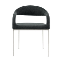 Load image into Gallery viewer, Upholstered Polyester Open Back Dining Arm Chairs (Set of 2) - Gray