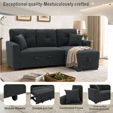 Load image into Gallery viewer, Sleeper Sectional With Pull Out Bed, Reversible Chaise