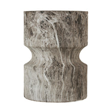 Load image into Gallery viewer, Outdoor Geometric Round End Table - Marble