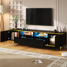 Load image into Gallery viewer, TV Stand For TVs Up To 80", Entertainment Center With 2 Shelves And LED Lights