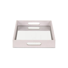 Load image into Gallery viewer, 16" Shagreen And Mirror Tray - White