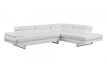 Load image into Gallery viewer, Leather L Shaped 2 Piece Corner Sectional - White