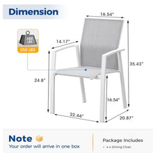 Load image into Gallery viewer, Patio Stackable Dining Chairs (Set of 4)