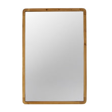 Load image into Gallery viewer, Rectangle Wood Mirror, Farmhouse Wall Decor For Living Room Bedroom Entryway - Brown
