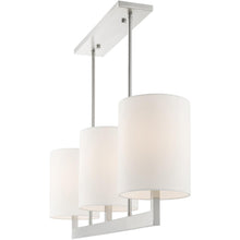 Load image into Gallery viewer, 22'' Three-Light Dimmable Chandelier With Shades - Nickel