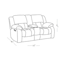 Load image into Gallery viewer, Stonic - Console Reclining Loveseat