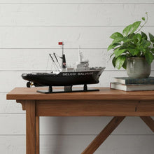 Load image into Gallery viewer, Hand Painted Model Boat (627521) - Black / White
