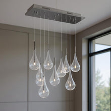 Load image into Gallery viewer, Bulb Multi Light Transparent Metal Dimmable Smart Enabled Chandelier With Shades - Silver / Clear