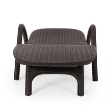 Load image into Gallery viewer, Polypropylene Resin Chaise Lounge With Hand Crafted Details - Dark Brown