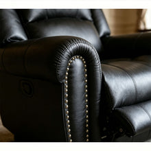 Load image into Gallery viewer, Electric Elderly Chair With 360° Swivel, Manual Button Control, Soft Plush Armchair For Living Room - Black