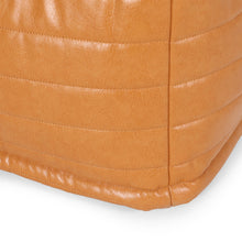 Load image into Gallery viewer, Bambo - Rectangle Pouf Ottoman Floor Cushion - Caramel