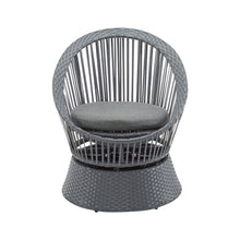 Load image into Gallery viewer, Modern Swivel Wicker Lounge Chair With Round Design