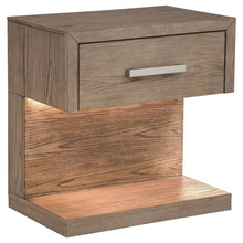 Load image into Gallery viewer, Gibbons - 1 Drawer Nightstand With LED Light - Brown