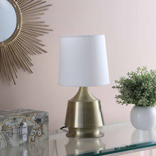 Load image into Gallery viewer, Bedside Table Lamp With White Empire Shade - Brass