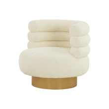 Load image into Gallery viewer, Modern Fabric Accent Chair - Cream And Gold