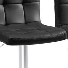 Load image into Gallery viewer, Fabric Faux Leather Aluminum Swivel Bar Chairs (Set of 2) (724174) - Black / Silver
