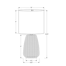 Load image into Gallery viewer, Lighting, Table Lamp, Ceramic, Contemporary - Gray / Cream