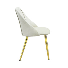 Load image into Gallery viewer, Upholstered Faux Leather Metal Dining Side Chairs (Set of 2) - White