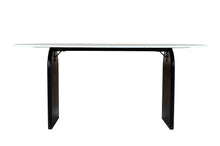 Load image into Gallery viewer, 72" Marble And Solid Wood Sled Base Oval Dining Table - White