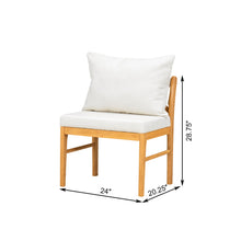 Load image into Gallery viewer, Farmhouse Solid Wood Dining Nook Set For 6, Space Saving High Top Corner Table With Bench & Chairs - Natural / White