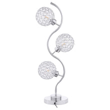Load image into Gallery viewer, Vandy - 3 Light Curvy Table Lamp With Orb Shades - Chrome