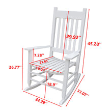 Load image into Gallery viewer, Classic Wooden Porch Rocker Chair Populus Wood Comfortable Design