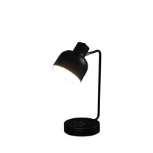 Load image into Gallery viewer, Metal Desk USB Table Lamp With Black Shade - Black