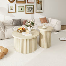 Load image into Gallery viewer, Modern Round Coffee Table And Side Table (Set of 2)