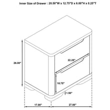 Load image into Gallery viewer, Mirador - 2 Drawer Nightstand Bedside Table - Natural